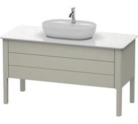 Duravit Luv Meuble sous-lavabo à poser LU9566, 1338 x 570 mm, 1 tiroir, 1 tablette coulissante, LU956606060, Couleur: Laque mate taupe soie