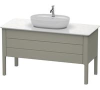 Duravit Luv Meuble sous-lavabo à poser LU9566, 1338 x 570 mm, 1 tiroir, 1 tablette coulissante, LU956609292, Couleur: Gris pierre Vernis satiné mat Soie