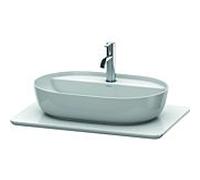 Duravit Luv Meuble sous lavabo LU946501717 68,8x47,5cm, structure blanche, en pierre de quartz, avec 1 découpe