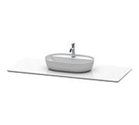 Duravit Luv Meuble sous lavabo LU946601717 138,8x59,5cm, structure blanche, en pierre de quartz, avec 1 découpe