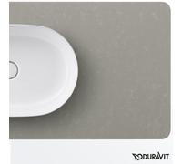 Duravit Console Luv LU9468L3333 178,3x59,5cm, gauche, structure grise, en pierre de quartz, 1 découpe