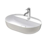 Duravit Luv - Vasque, 60x40 cm, sans trop-plein, avec trou pour robinetterie, WonderGliss, blanc / gris satin mat 03806023001