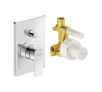 Duravit Manhattan - Mitigeur encastré, 2 sorties, avec corps d’encastrement, chrome MH4210008010