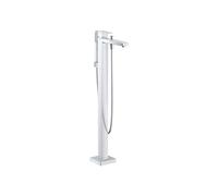 Duravit Manhattan Robinet de baignoire au sol pour 2 consommateurs avec robinet inverse, mitigeur monocommande avec système de mélange céramique, chromé
