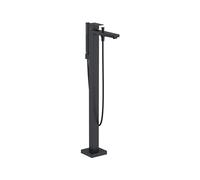 Duravit Manhattan Robinet de baignoire, pose au sol, pour 2 consommateurs, avec robinet d'inversion, mitigeur monocommande avec système de mélange céramique, noir mat