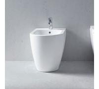 Duravit ME by Starck Bidet sur pied, version back-to-wall, avec trop-plein, 1 trou pour robinetterie, saillie 600mm, 228910AC00