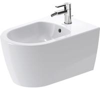Duravit ME by Starck - Bidet suspendu, avec trop-plein, trou pour robinetterie, DuraShield, blanc 228815AA00