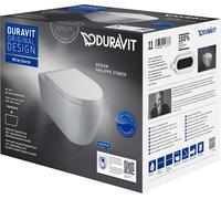 Duravit ME by Starck - WC suspendu avec abattant SoftClose, Rimless, HygieneFlush, DuraShield, blanc 457909AAA1