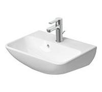 Duravit Me by Starck lavabo 07194532101 45 x 32 cm, trou pour robinetterie pré-percé, avec trop-plein, avec plage de robinetterie, blanc mat, WonderGliss