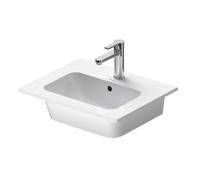 Duravit ME by Starck - Lavabo 53x43 cm, avec trop-plein, trou pour robinet, DuraShield, blanc mat 233653AC00