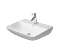 Duravit ME by Starck - Lavabo 60x46 cm, avec trop-plein, trou pour robinet, DuraShield, blanc 233560AA00