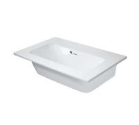 Duravit ME by Starck - Lavabo 63 x 40 cm, avec trop-plein, sans trou de robinetterie, DuraShield, blanc mat 234263AC60