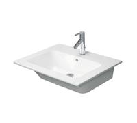 Duravit ME by Starck - Lavabo 63x49 cm, avec trop-plein, trou pour robinet, DuraShield, blanc mat 233663AC00