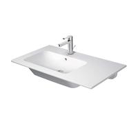Duravit ME by Starck - Lavabo 83x49 cm, avec trop-plein, trou pour robinet, espace de rangement à droite, DuraShield, blanc mat 234583AC00