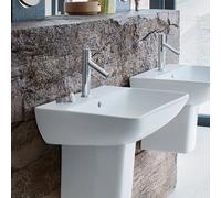 Duravit ME by Starck lavabo, avec trop-plein, 1 trou pour robinet, 600mm, 233560AC00, Couleur: Blanc satiné avec DuraShield