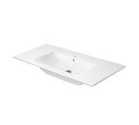 Duravit ME by Starck - Lavabo 103x49 cm, avec trop-plein, sans trou pour robinet, DuraShield, blanc mat 233610AC60