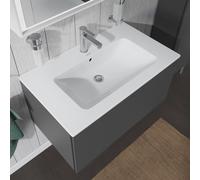 Duravit ME by Starck - Lavabo 83 x 49 cm, avec trop-plein, trou de robinetterie, DuraShield, blanc 233683AA00