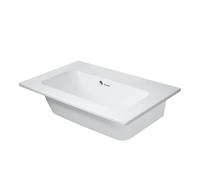 Duravit ME by Starck - Lavabo 63 x 40 cm, avec trop-plein, sans trou de robinetterie, DuraShield, blanc mat 234263AC60