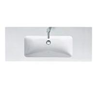 Duravit Me by Starck lavabo pour meuble 23361200001 123 x 49 cm, blanc WonderGliss, avec trou pour robinet, trop-plein, plateforme pour trou pour robinet