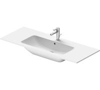 Duravit ME by Starck - Lavabo 123x49 cm, avec trop-plein, trou pour robinet, DuraShield, blanc 233612AA00