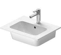 Duravit ME by Starck - Lavabo 53x43 cm, avec trop-plein, trou pour robinet, DuraShield, blanc mat 233653AC00
