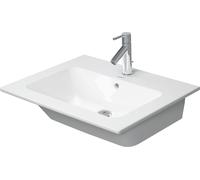 Duravit ME by Starck - Lavabo 63 x 49 cm, avec trop-plein, sans trou de robinetterie, DuraShield, blanc 233663AA60