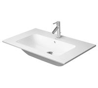 Duravit ME by Starck - Lavabo 83x49 cm, avec trop-plein, sans trou pour robinet, DuraShield, blanc mat 233683AC60