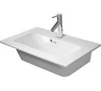 Duravit ME by Starck - Lavabo 63 x 40 cm, avec trop-plein, sans trou de robinetterie, DuraShield, blanc mat 234263AC60