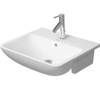 Duravit ME by Starck - Lavabo 55x46 cm, avec trop-plein, trou pour robinet, DuraShield, blanc 037855AA00