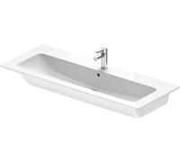 Duravit ME by Starck - Double lavabo 123x49 cm, avec trop-plein, 2 trous pour robinetterie, DuraShield, blanc mat 236112AC24