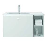 Duravit Me by Starck meuble lavabo 2345833200 83x49cm, vasque à gauche, avec trop-plein, blanc satiné mat