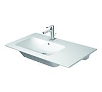 Duravit Me by Starck meuble lavabo 2345833258 83x49cm, vasque à gauche, avec trop-plein, 2 trous de robinetterie, blanc satiné mat