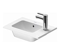 Duravit Me by Starck meuble lave-mains 0723433200 43 x 30 cm, avec trou pour robinetterie, avec trop-plein, avec plage de robinetterie, blanc mat