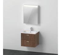 Duravit ME by Starck Vasque avec meuble XBase et armoire de toilette, XB0075L21210000,