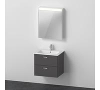 Duravit ME by Starck Vasque avec meuble XBase et armoire de toilette, XB0075R4949,