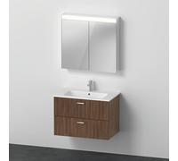 Duravit ME by Starck Vasque avec meuble XBase et armoire de toilette, XB0076021210000,