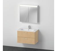 Duravit ME by Starck Vasque avec meuble XBase et armoire de toilette, XB0076030300000,