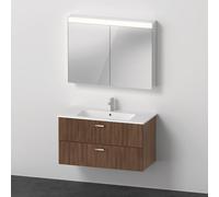 Duravit ME by Starck Vasque avec meuble XBase et armoire de toilette, XB0077021210000,