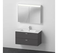 Duravit ME by Starck Vasque avec meuble XBase et armoire de toilette, XB007704949,