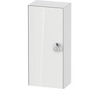 Duravit Meuble demi-hauteur tulipe blanche WT1323L8585 40 x 24 cm, Weiß Hochglanz , 2000 à gauche avec poignée, 2 étagères en verre