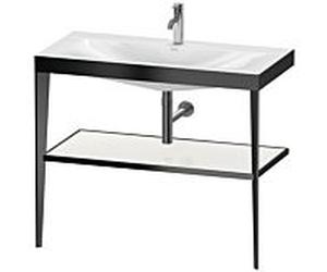 Duravit Meuble lavabo combiné XViu XV4716OB285 100 x 48 cm, trou pour robinet 2000 blanc brillant, avec console en métal, noir mat