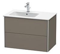 Duravit Meuble sous Duravit XSquare XS417609090 81x56x47,8cm, 2 tiroirs, bassin à gauche, Flannel Grey satin matt