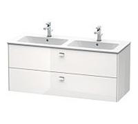 Duravit meuble sous-vasque Brioso BR410501022 1290x553 mm Weiß Hochglanz , 2 coulissants, poignée chromée