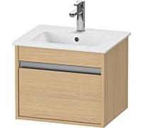 Duravit Ketho bâti-support lavabo suspendu, Compact, 500x410x412 mm, 1 tiroir, pour ME by Starck 233653, KT640403030, Couleur: Décor chêne naturel