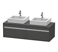 Duravit meuble sous-vasque Ketho Aufsatzbecken , découpe des deux côtés, graphite mat