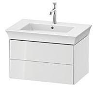 Duravit Meuble sous-vasque Tulip blanc WT434108585 68,4 x 45,8 cm, Weiß Hochglanz , suspendu, 2 tiroirs