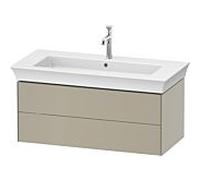Duravit Meuble sous-vasque Tulip blanc WT434206060 98,4 x 45,8 cm, Taupe Seidenmatt , suspendu, 2 tiroirs