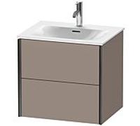 Duravit Meuble sous-vasque XViu XV41320B243 61 x 55,7 x 48 cm, basalte mat, 2 tiroirs, noir mat
