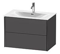 Duravit Meuble sous-vasque XViu XV41340B249 81 x 55,7 x 48 cm, graphite mat, 2 tiroirs, noir mat