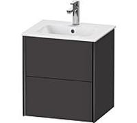 Duravit Meuble sous-vasque XViu XV43150B280 51x42x56cm, 2 tiroirs, suspendu, noir mat, graphite super mat